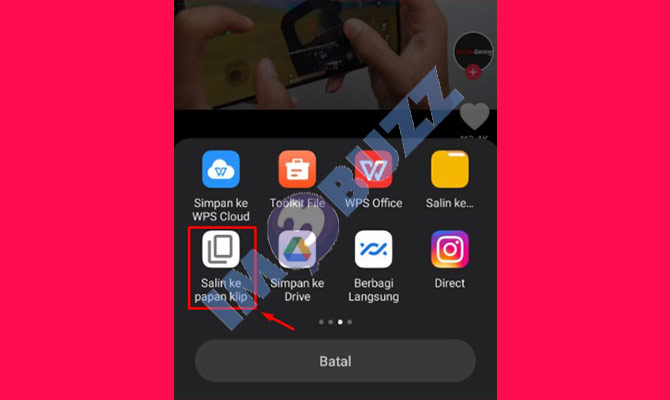 3. salin tautan video tiktok yang akan di download tanpa watermark di telegram