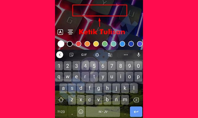 4. masukkan tulisan di video TikTok