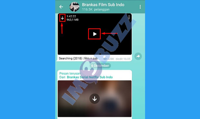 4. mendownload video di telegram