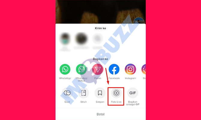 4. pilih foto live supaya bisa membuat live wallpaper HP dari video tiktok