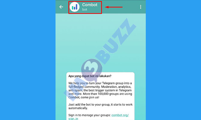 5. ketuk profil bot telegram