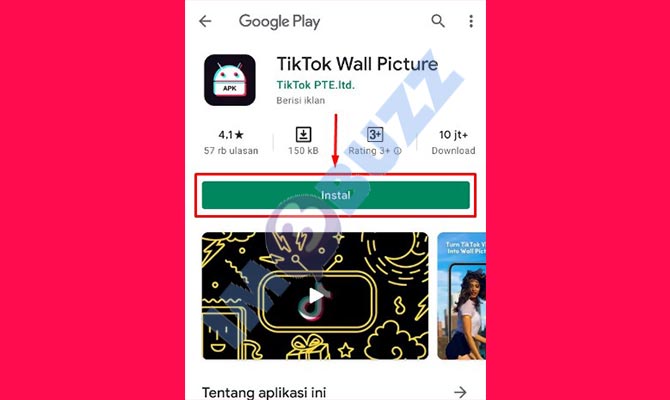 6. ketuk install aplikasi tiktok wallpaper picture