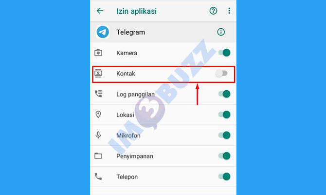 6. ketuk kontak untuk mengembalikan telegram agar terhubung