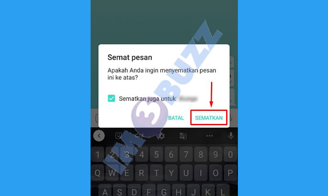 6. ketuk sematkan pesan di obrolan pribadi telegram