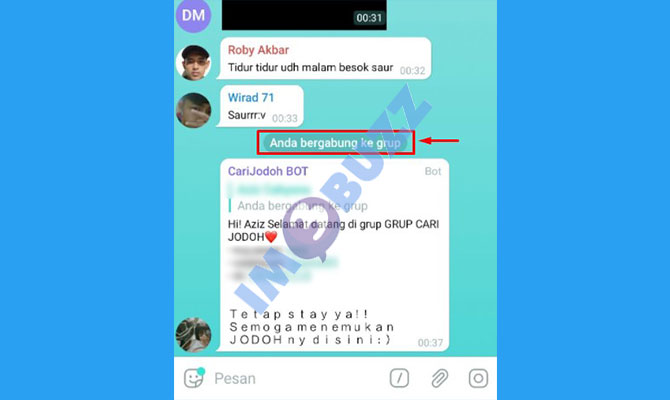 6. selesai cara mencari dan bergabung grup telegram cari jodoh