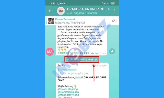 7. selesai gabung grup telegram drakor