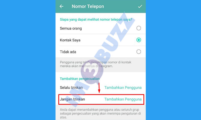 7. tap jangan izinkan