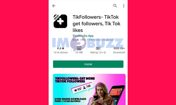 7. tikfollowers aplikasi penambah followers tiktok gratis