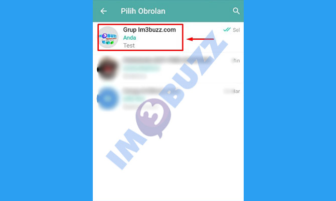 8. pilih grup untuk menambahkan bot