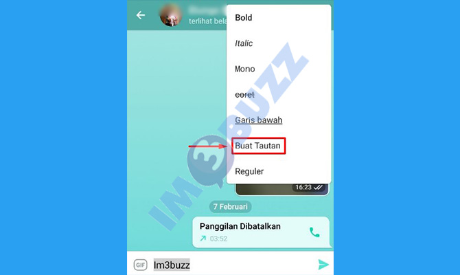 9. pilih buat tautan atau link Telegram