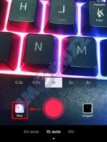 ketiga silahkan ketuk menu efek atau filter. 1