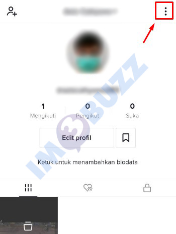 ketuk ikon titik tiga vertikal untuk menghapus filter tiktok