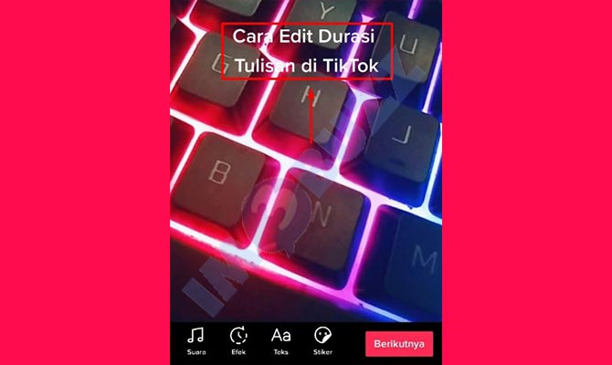 ketuk tulisan di video tiktok untuk mengatur durasi