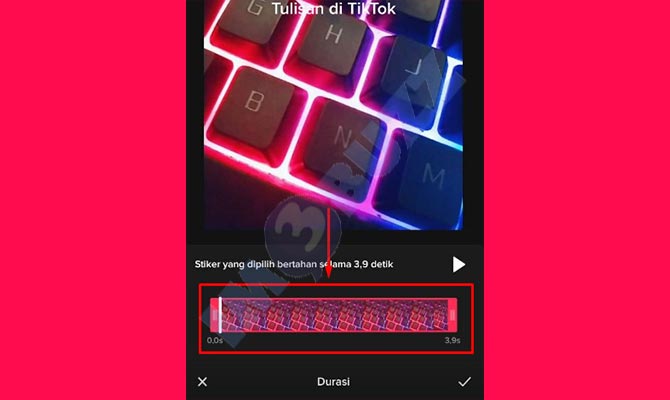 mengatur detik durasi tulisan di tiktok