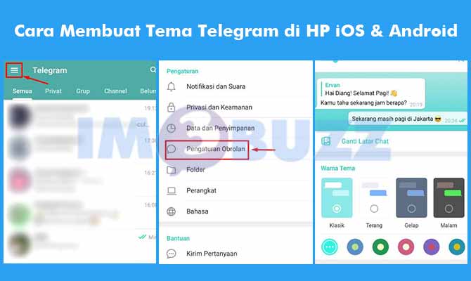 1. Cara Membuat Tema Telegram Melalui Menu Pengaturan