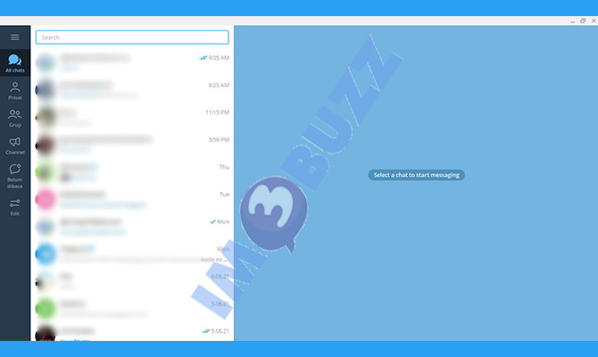 1. buka telegram desktop untuk mengubah penyimpanan