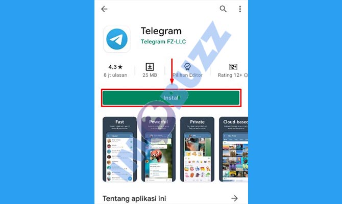 1. download dan install telegram