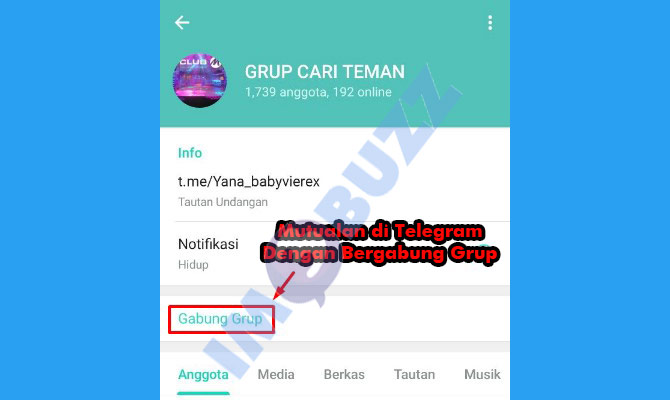 1. dengan bergabung grup