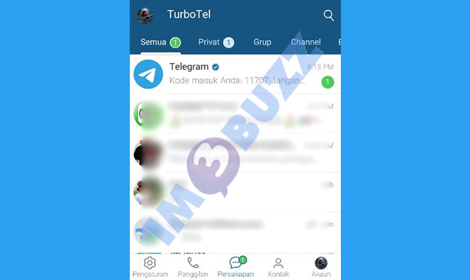 10. selesai mengubah tampilan telegram menjadi iphone