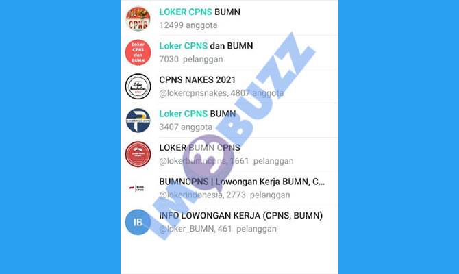 15. grup loker cpns