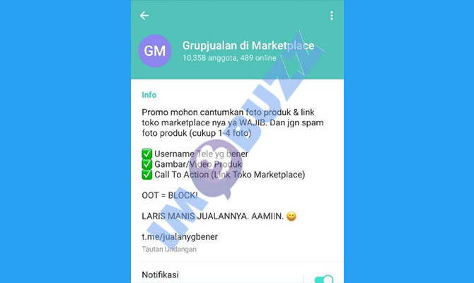 17. grup jualan di marketplace