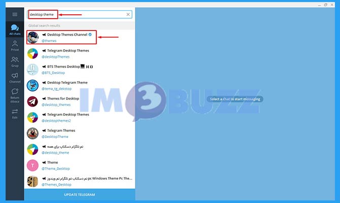 2. Cari Dan Buka Channel Tema di PC