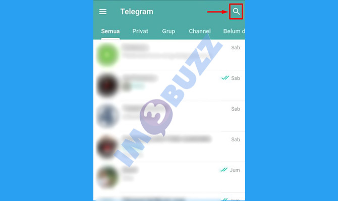 2. ketuk menu pencarian untuk mencari dan join grup tiktok