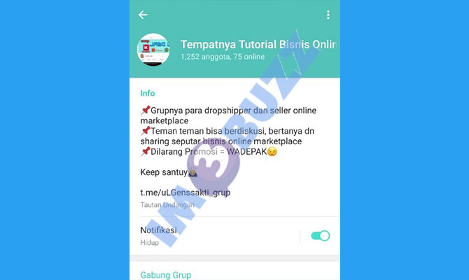 3. grup tempatnya tutorial bisnis