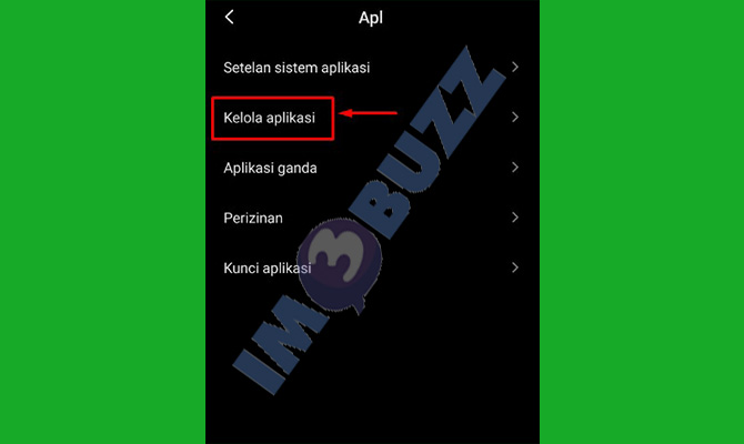 3. pilih kelola aplikasi