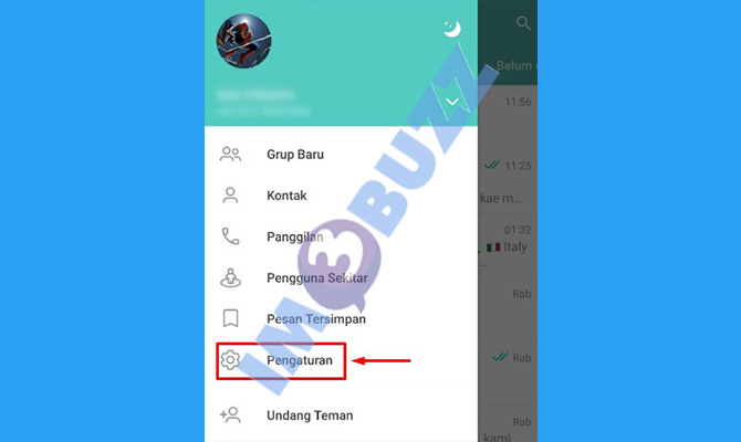 3. pilih menu pengaturan untuk mematikan verifikasi dua langkah