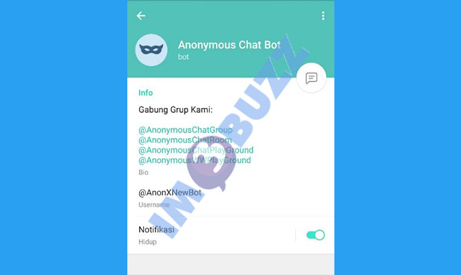 4. link anonymous chat bot @anonxnewbot