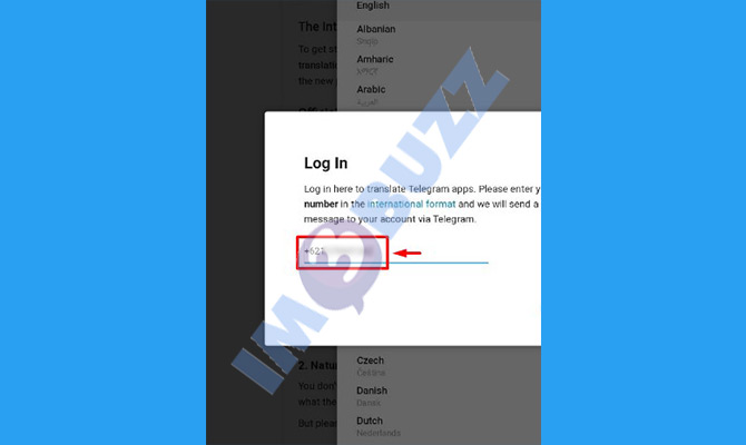 5. masukkan nomor telegram