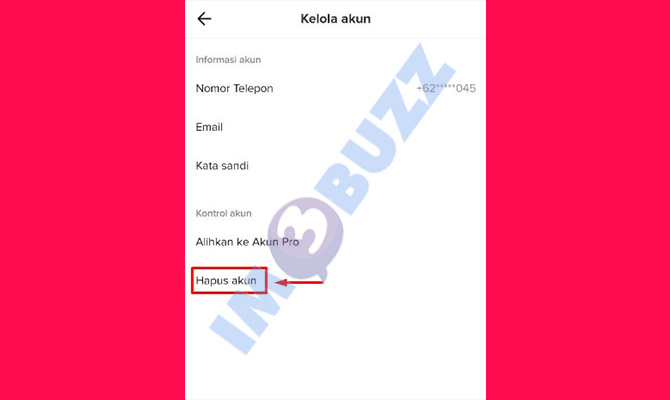 12. Lakukan Proses Menghapus Akun TikTok Yang Lupa Password