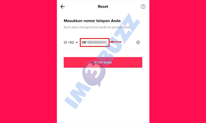 6. masukkan nomor telepon