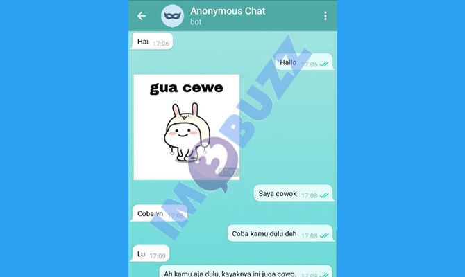 7. lakukan chat ke pengguna lain