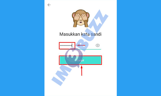 7. masukkan kata sandi verifikasi 2 langkah