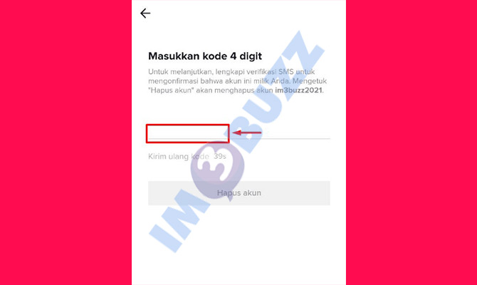 8. masukkan kode verifikasi