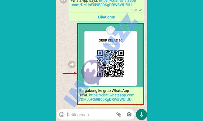 9. selesai membuat kode qr grup