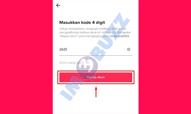 9. tap hapus akun tiktok