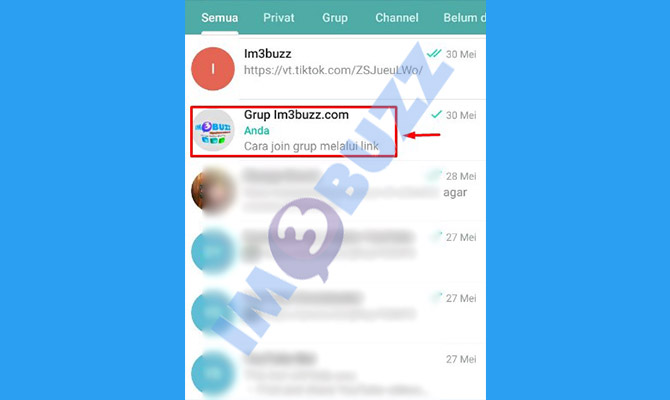 cari dan buka grup telegram