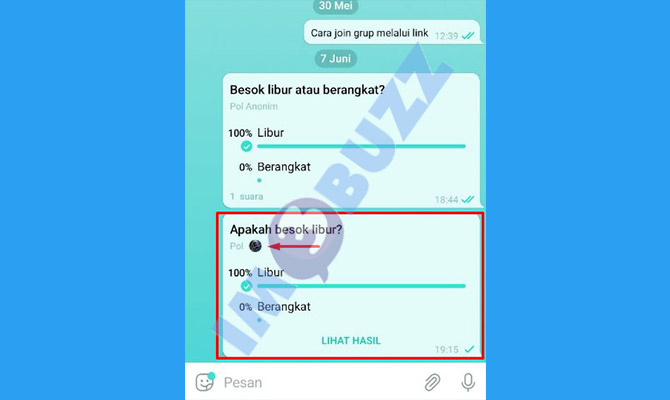 selesai membuat polling biasa