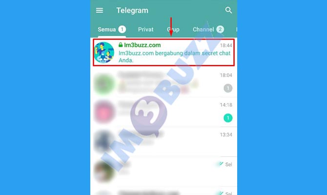 2. Cari Dan Buka Secret Chat