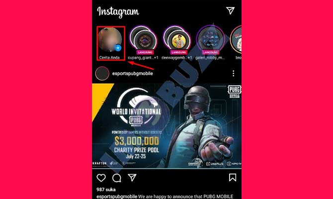 2. Ketuk Ikon Story Instagram