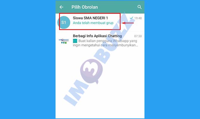 2. Pilih Grup Untuk Dikirim Absensi