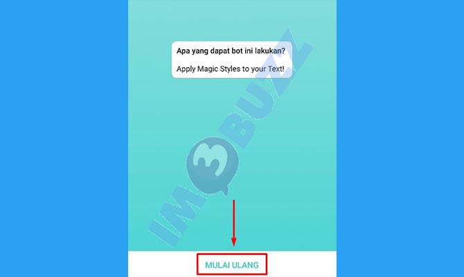 3. Buat Obrolan dengan Bot Cuping