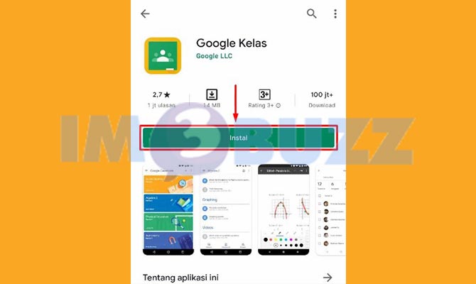 3. Ketuk Install Google Classroom