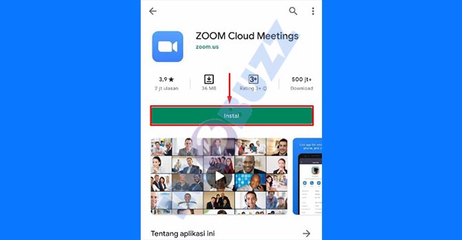 3. Ketuk Install Zoom