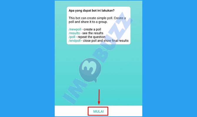 3. Ketuk Mulai dengan Bot Absensi Online