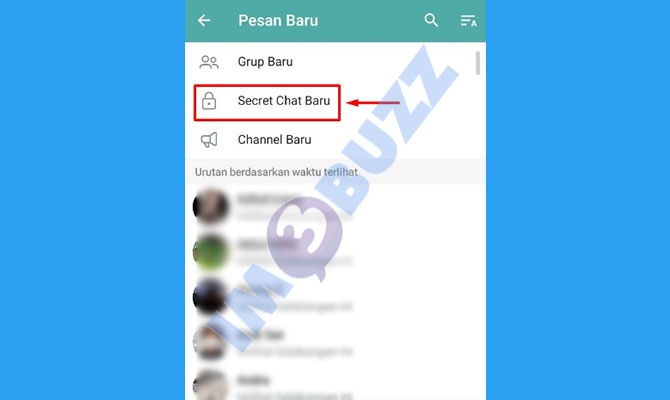 3. Pilih Secret Chat Baru