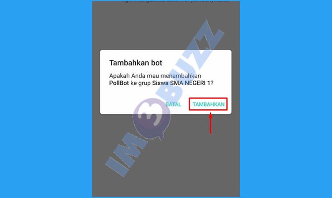 3. Tap Tambahkan Bot Telegram Absen